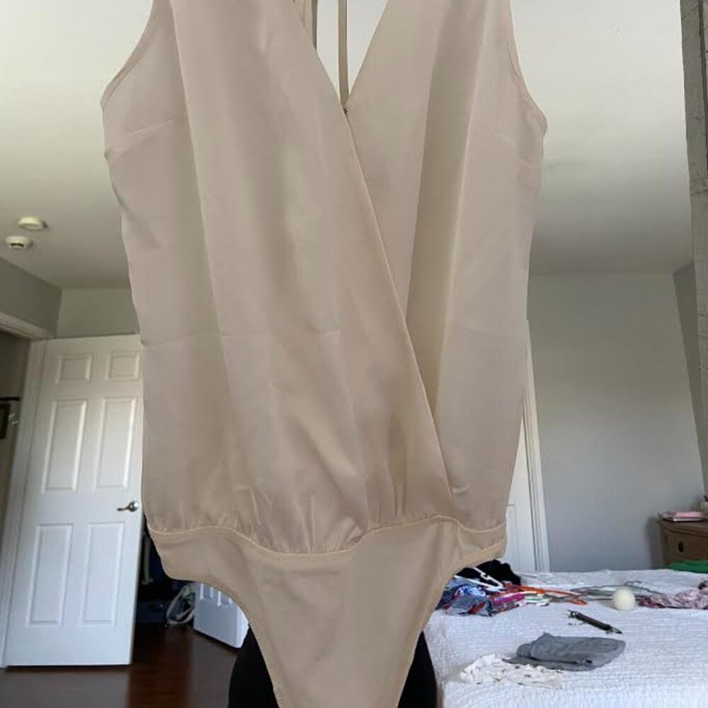 Abercrombie Bodysuit, Ivory, Size Small